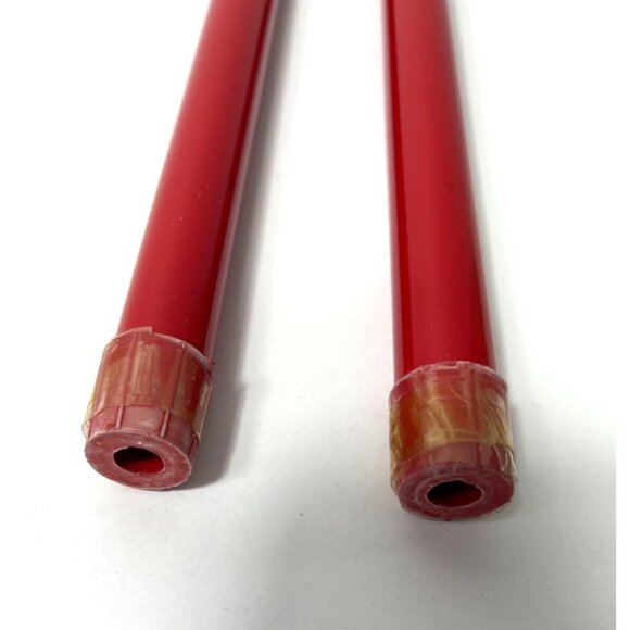 Vintage Set Of 2 12" Red Lifetime Candles CIR-495 In Original Box Never Used - Picture 9 of 9